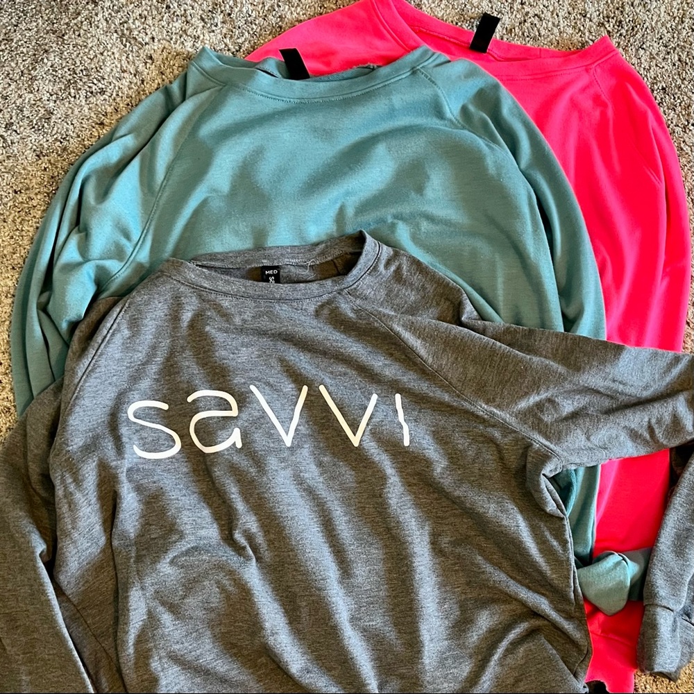 3 Savvi long sleeve sweaters